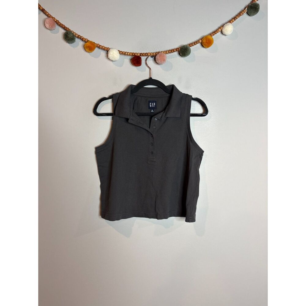 Gap charcoal grey polo tank top